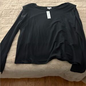 Chic Black Long Sleeve Women's Top